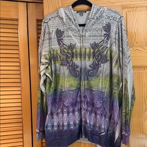 Roz & Ali Multicolor Hooded Sweatshirt